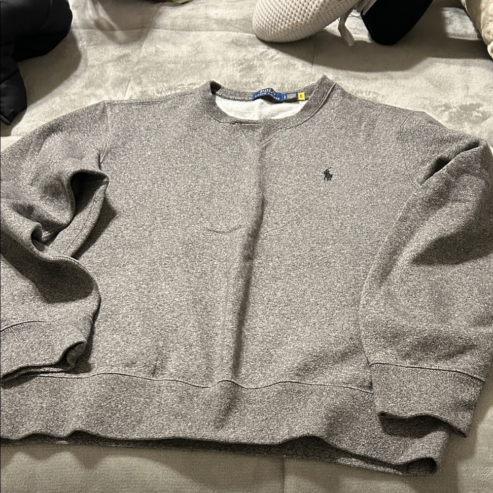 Polo by Ralph Lauren Men's Heather Gray Crewneck Sweater